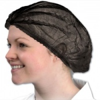 Disposable Pleated Mob Hair Cap BLACK 100pk