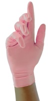 Disposable Gloves PINK Nitrile MEDIUM Powder Free 100pk