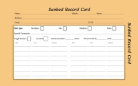 Sunbed Record Cards 100pk 20% OFF