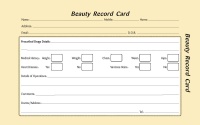 Beauty Record Cards 100pk 20% OFF