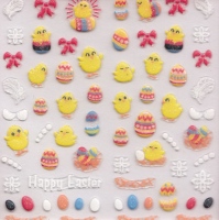 Nailtopia Stickers Easter Bunnies White